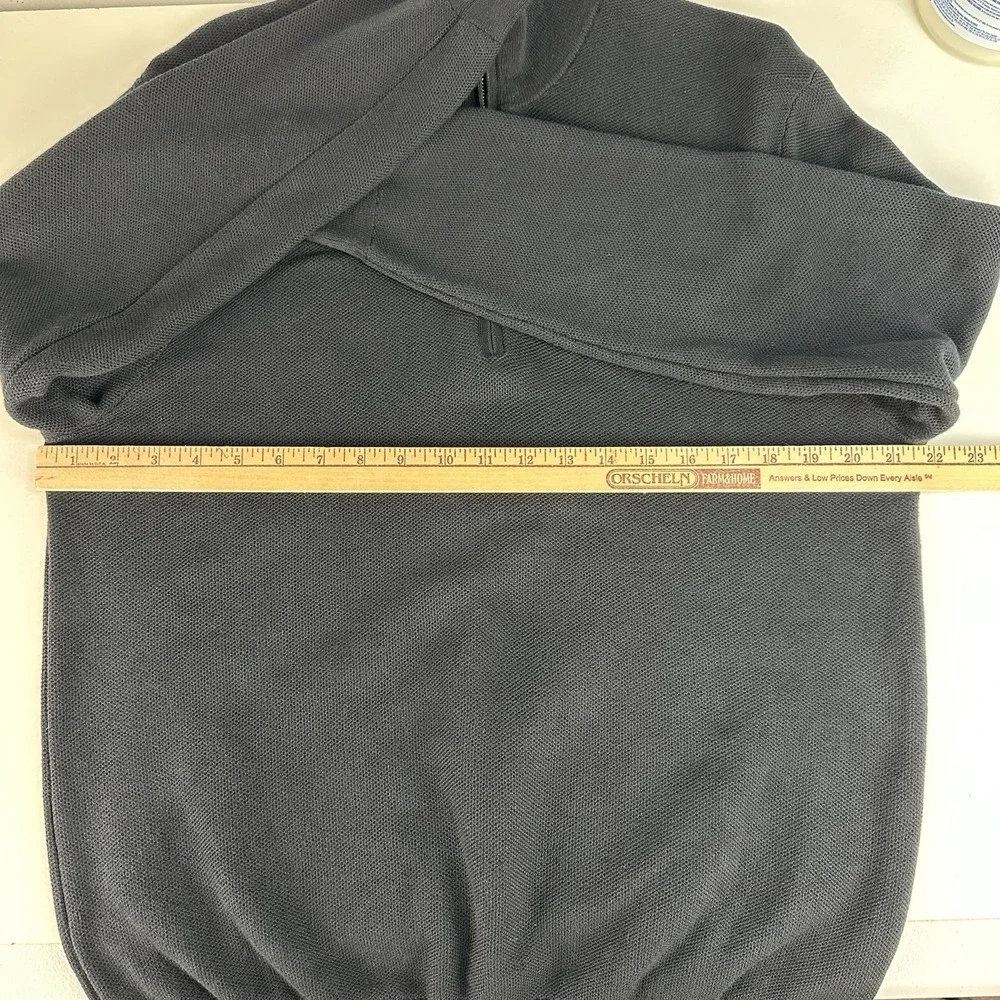 POLO RALPH LAUREN 1/4 Zip Pullover Men's XL Black Pima Cotton Sweater Sweatshirt